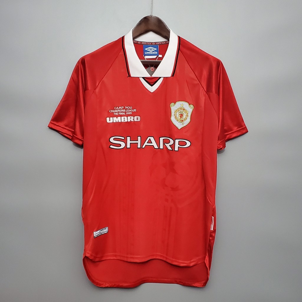 99-00 M UCL FINAL Home Retro Soccer Jersey Bóng đá