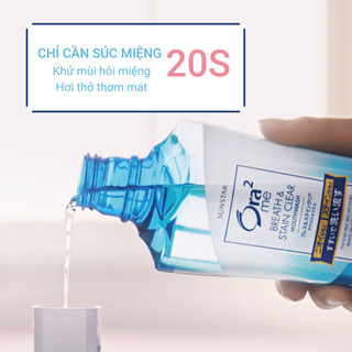 Nước súc miệng Sunstar Ora2 vị bạc hà & trà xanh làm sạch, thơm miệng lâu - Bahachiha