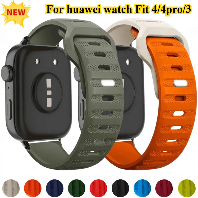 Dây Đeo Silicon Cho Huawei Watch Fit 4 / 3 Vòng Tay Cho Huawei Watch Fit 4 Pro Correa Phụ Kiện