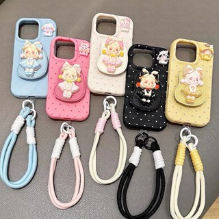 Đế da Bubble Girl Thích hợp cho iPhone 17 Promax 17 Air 16Promax Vỏ điện thoại họa tiết da Apple 15 / 14 / 13 / 12 / 11 Dây treo