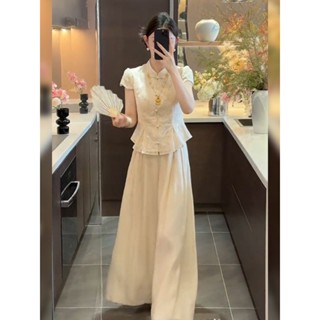 Áo kiểu Trung Quốc mới thanh lịch sequin quý phái, phong cách, áo nữ mùa hè mới cao cấp ôm eo