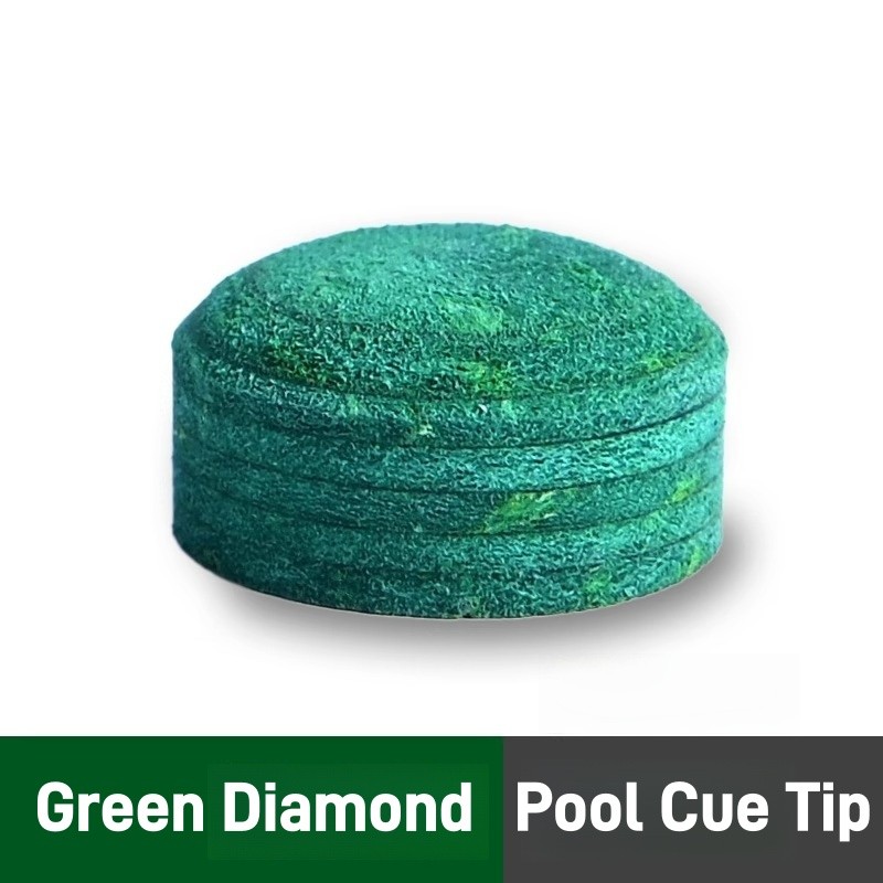 Green Diamond Pool Cue Tip Snooker / Đen 8 / 9-Ball Pro Mẹo S / M / H Độ Cứng Bida Phụ Kiện