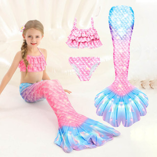   HỎA TỐC  Đồ bơi bé gái Set 3 món Nàng Tiên Cá Đồ đi biển Tiên Cá bé gái 3-10 tuổi 