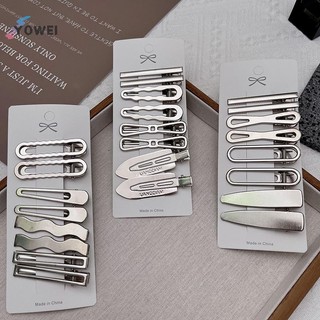 YOWEI 8 Chiếc Kẹp Tóc Kim Loại Bạc Mỏ Vịt Cho Bé Gái - Phụ Kiện Tóc nữ Barrettes VN