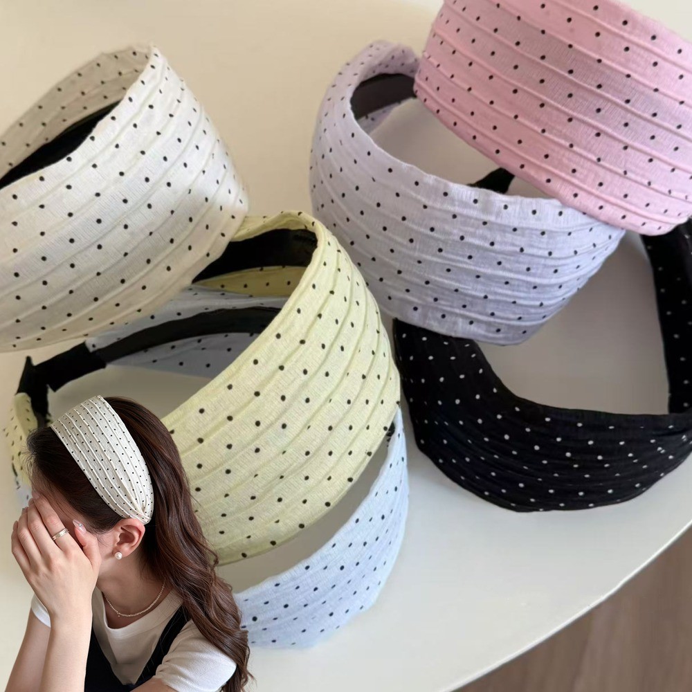 Băng đô voan viền rộng Wave Point với băng đô đầu lâu cao