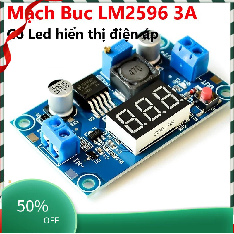 Mạch Hạ Áp LM2596 DC-DC – Có Màn Hình LED, Hỗ Trợ Điện Áp Linh Hoạt
