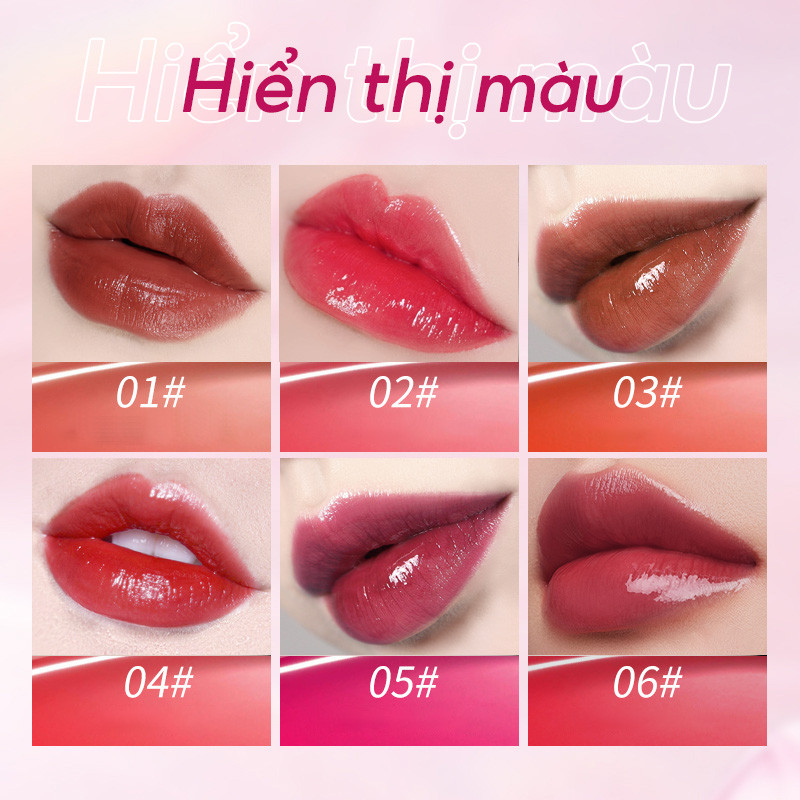 IMAGIC Gương Nước Lip Jelly Dưỡng Ẩm Nước Ánh Sáng Màu Trang Điểm Lâu Dài Lip Glaze