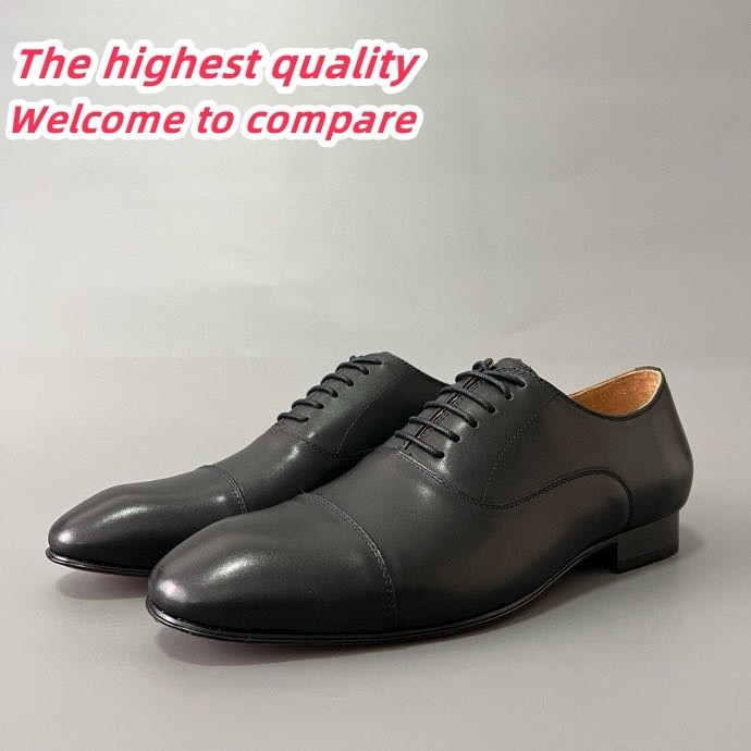 CL-Style Men's Luxury Loafers - Jet Black Leather Dress-Casual Shoes | Round-Toe Design 6380868