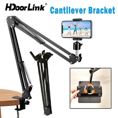 HdoorLink Chân máy cánh tay linh hoạt cho điện thoại Máy tính để bàn Giá đỡ điện thoại di động Bàn quay Video Giá đỡ di động để quay phim