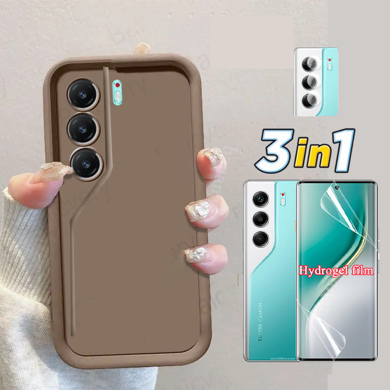 3in1 Tecno Camon 40 Pro Trọn Gói Vỏ Điện Thoại Chống Sốc Cho Tecno Camon 40 Pro 5G Camon 40 Chống Gi