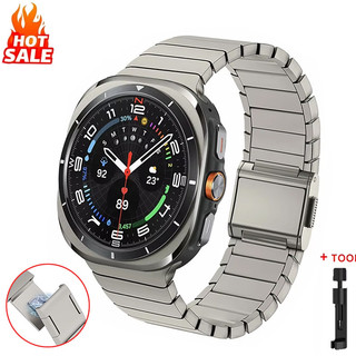  Dây đeo bằng hợp kim titan   thép không gỉ sang trọng  không có đồng hồ  cho dây đeo Samsung Galaxy Watch Ultra 47MM Không có khoảng cách Dây kim loại Khóa từ tính cho Galaxy Ultra 47MM dành cho nam 