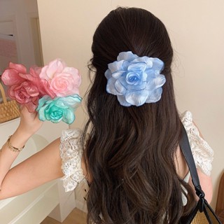 Lưới Thời Trang Ba Chiều Hoa Kẹp Tóc Đuôi Ngựa Phụ Kiên Barrette