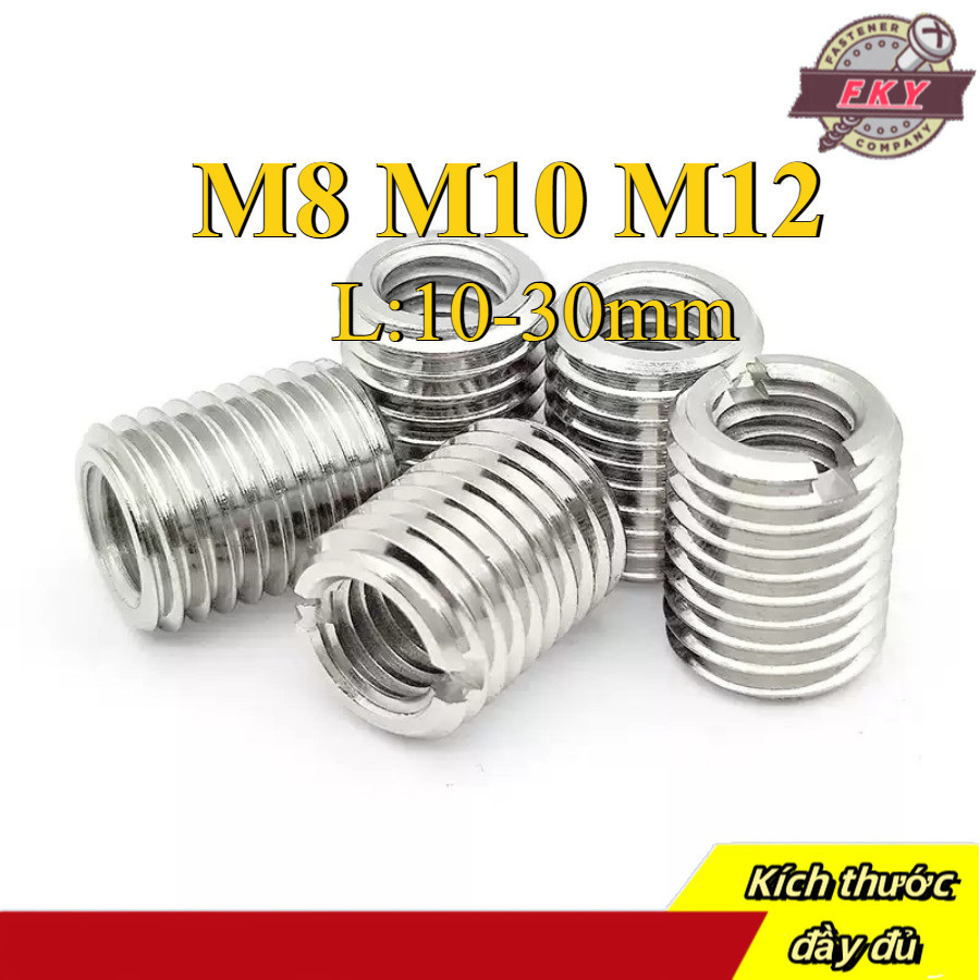 Ren cấy ốc ，Quy lô cấy chân ren các loại inox 304，nối ren trong ren ngoài M8 / M10 / M12 (FKY-RM-VN-
