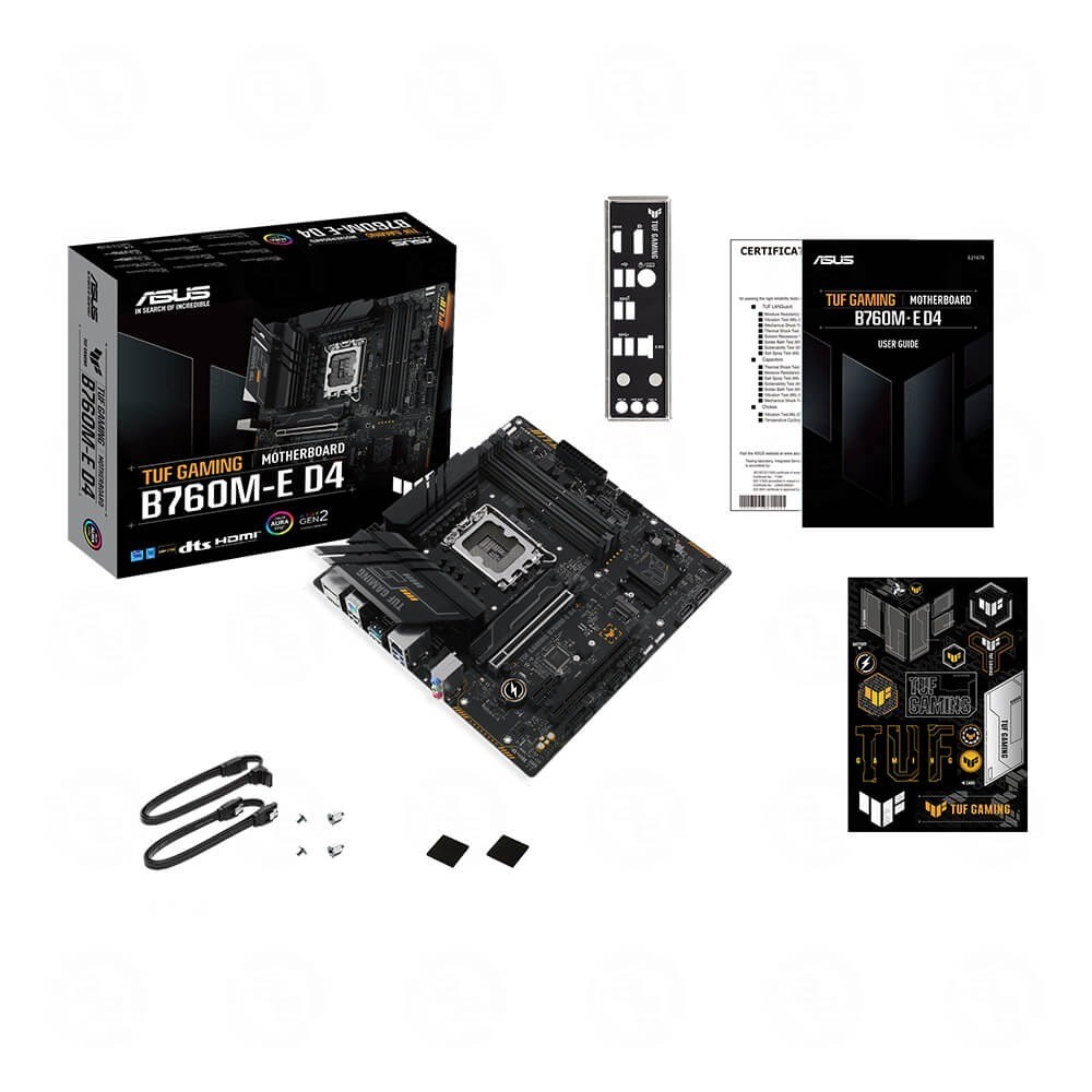 BO MẠCH CHỦ MAINBOARD ASUS TUF GAMING B760M-E DDR4 | Intel B760, Socket 1700, mATX, 4 khe DDR4 - NEW