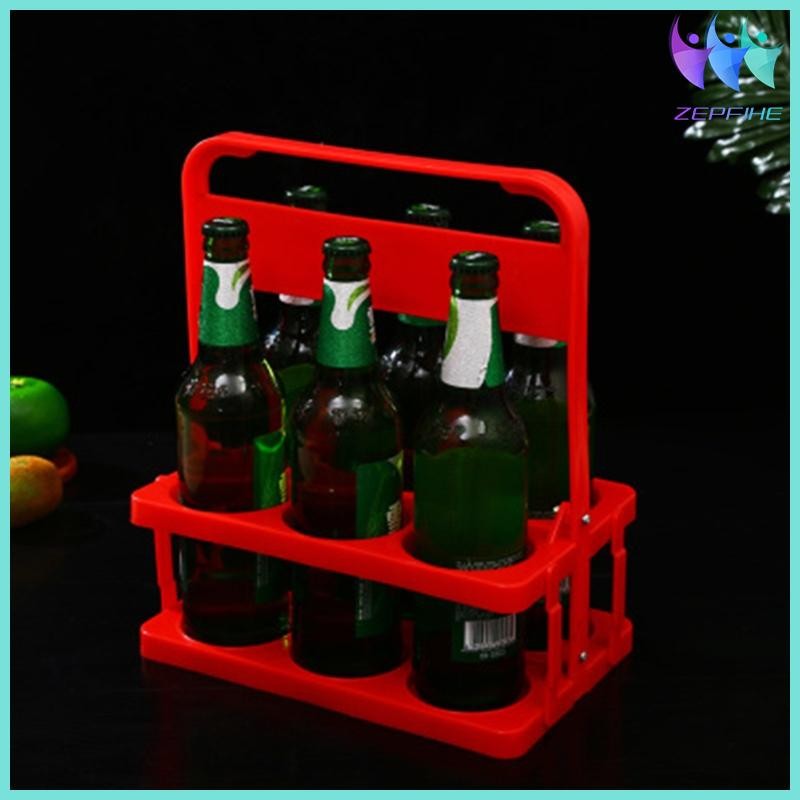 6 Pack Beer Bottle for Carrier Drink Caddy Holder Foldable  Wine Beer Rack Baske