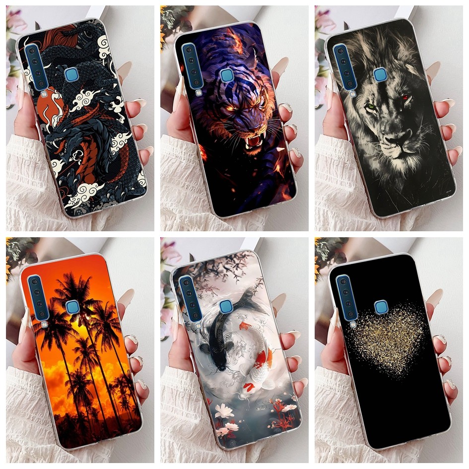 Dành Cho Samsung Galaxy A9 2018 SM-A920F Ốp Lưng Rồng Hổ Động Vật Silicon Mềm Trong Suốt Cho Samsung