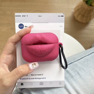 Vỏ tai nghe silicon 3D môi đỏ cho AirPods 4 3 2 1 Pro Pro2 Vỏ tai nghe silicon mềm cho vỏ AirPods