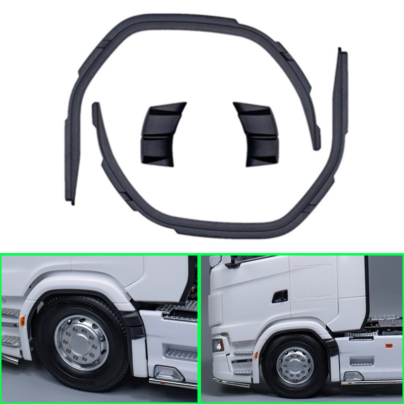 1 Đôi Lông Mày Cánh ABS Cho 1 / 14 Tamiya RC Xe Tải Scania 770S 56368 56371 56379 DIY Phần