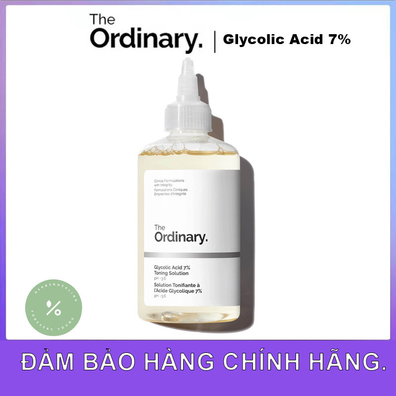 The Ordinary Glycolic Acid 7% tẩy da chết Toner cho da dầu mụn chính hãng người mua