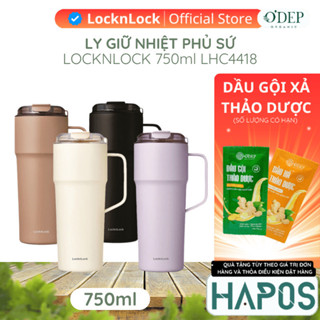Ly giữ nhiệt LocknLock Metro Cafe Tumbler LHC4418 750ml, Hàng chính hãng, Thép phủ sứ - HAPOS OFFICIAL