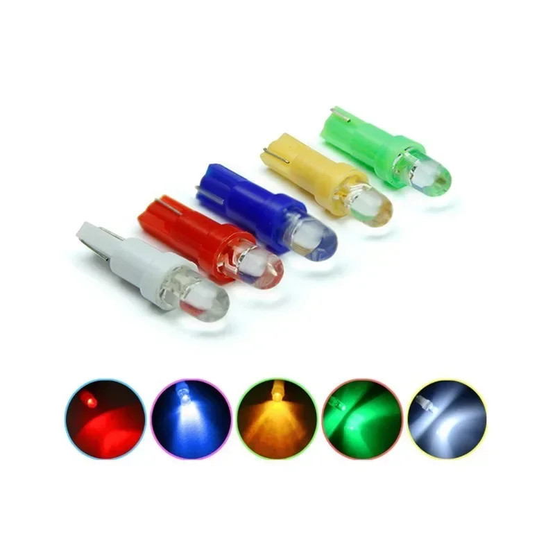 Nội Thất Ô Tô T5 LED 1SMD Bảng Điều Khiển Nêm Đèn Ô Tô T5 Bóng Đèn 12V Vàng / Xanh / Xanh / Đỏ / Trắ