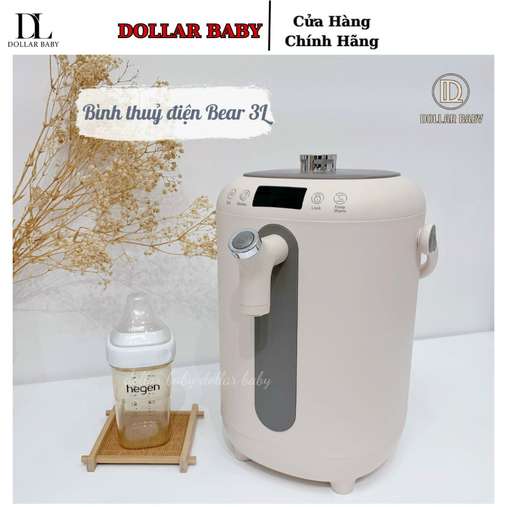 Bình Thủy Điện Bear 3L Ke-B30V1 - Giữ Nhiệt Đa Nấc Độ, Khử Clo - Chính Hãng.