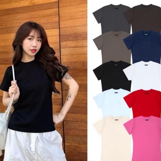 Áo Thun Ôm Body cổ Tròn Ngắn Tay Chất Gân Đẹp Có Size M L mã nh61