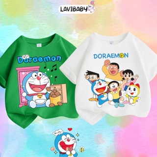 Áo phông Doraemon cho bé Áo thun Doremon cho bé trai bé gái chất cotton Mềm mịn Thoáng mát - LaVB18