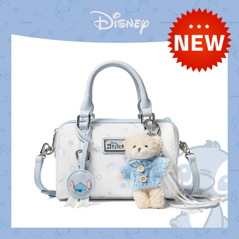 Graby2025 [Hàng có sẵn Giao hàng] Túi đeo vai Disney Túi đeo vai Túi gối Stitch Bowling Túi xách nữ 