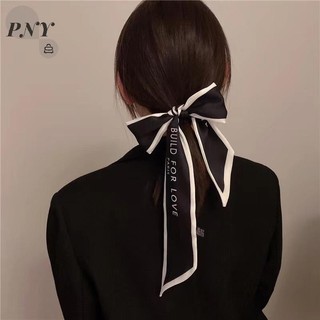 [PNY]Khăn Lụa Buộc Tóc In Chữ Thời Trang Hàn Quốc