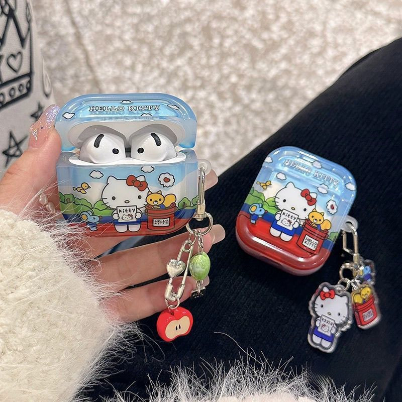 Vỏ bảo vệ tai nghe Apple Hello Kitty cho AirPods Pro 2, AirPods 3/2/1