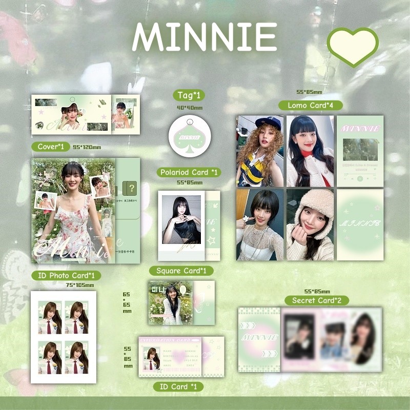 I-DLE YUQI IVE Kaji Card WANYOUNG YUJIN Laser Hologram Trong suốt Lomo Cards MIYEON MINNIE SOYEON SH
