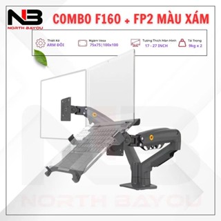 COMBO Giá Treo Màn Hình Máy Tính + Giá Đỡ Laptop NB F80 + FP2 / NB F160 + FP2 / NB H180 + FP2