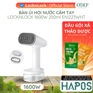  Bàn ủi hơi nước LocknLock Chính hãng 250ml 1600W mặt là phủ sứ dùng được cho mọi loại vải ENI223 - HAPOS OFFICIAL 