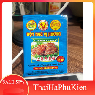 (Combo 3 gói) Bột ngũ vị hương Hậu Sanh, chay mặn đều dùng được - gói 5 gr