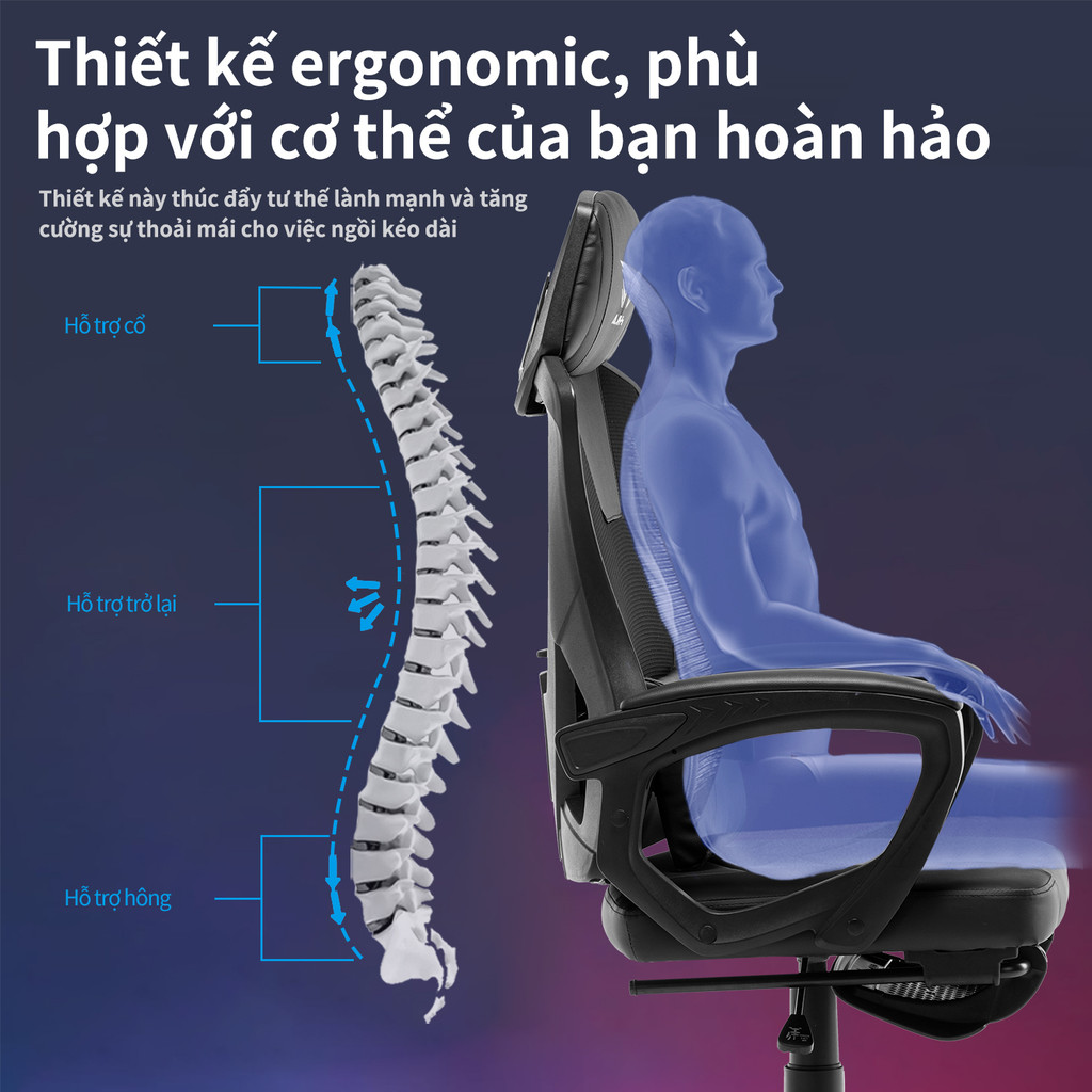 BRTHORY ghế gaming công thái học ghế gameming giá rẻ ghế xoay 360 độ hiện đại Ghế chơi game ngả lưng có chỗ để chân, vận chuyển nhanh | BigBuy360 - bigbuy360.vn