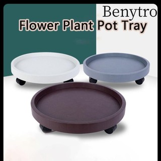 Benytro Khay đựng chậu cây hoa BENYTRO, có khay nước Đế đứng có thể di chuyển được, Đế chậu cây hoa bền bỉ Khay đựng chậu hoa lăn 360 độ Đồ dùng làm vườn