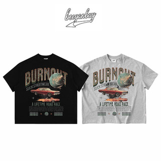  Áo Thun Form Big BURNOUT Cotton 100% áo porsche - Local Brand Beeyanbuy UNISEX 
