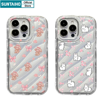 Ốp điện thoại họa tiết động vật dễ thương Suntaiho TPU trong suốt mềm cao cấp Vỏ chống sốc cho iPhone 11 12 13 14 15 16 Pro max IP 7 8 Plus Iphon X Xs XR Xs max
