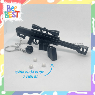 Móc khoá đồ chơi mô hình mini súng Barrett M82 Keychain