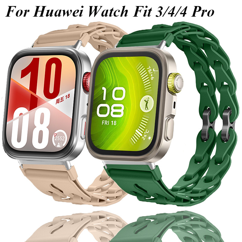 Vòng Silicon Dây Đeo Cho Huawei Watch Fit 4 Pro Mềm Liên Kết Dây Đeo Tay Nam Nữ Vòng Tay Cho Huawei 