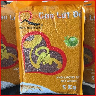 Gạo Lứt Đỏ Quy Nguyên Thầy Tuệ Hải Chùa Long Hương Hút Chân Không túi 5kg