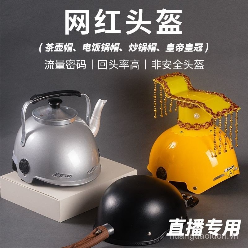 Mũ bảo hiểm nồi cơm điện, mũ bảo hiểm quay video, bình gas, bình nước, mũ bảo hiểm hài hước, mũ bảo 