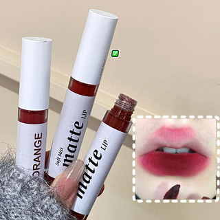 HERORANGE White Tube Matte Velvet Lip Gloss Son môi bùn chống thấm nước lâu trôi
