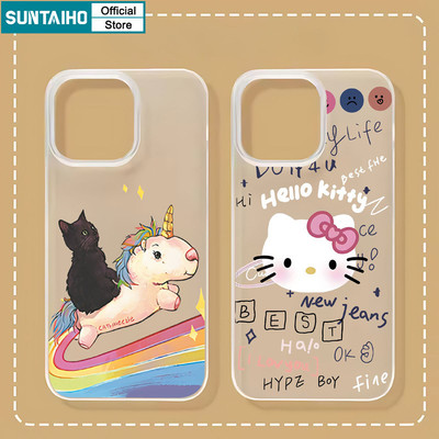 Ốp điện thoại họa tiết giả tưởng và dễ thương Suntaiho TPU Clear Matte Soft Premium Vỏ chống sốc cho iPhone 11 12 13 14 15 16 Pro max IP 7 8 Plus Iphon X Xs XR Xs max