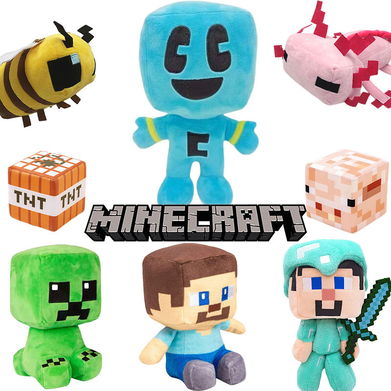 Đồ chơi nhồi bông Minecraft Steve Trò chơi búp bê sang trọng Minecraft Axolotl Đồ chơi sang trọng sá