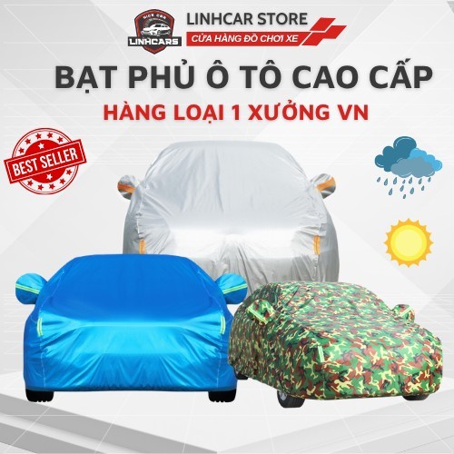 ( BH 1 Năm) Bạt Phủ Ô Tô Vải Dù Oxford Cao Cấp - Bạt Trùm Xe Ô Tô 3 Lớp Bảo Vệ Xe Khỏi Mọi Tác Động, Chống Mưa Nắng