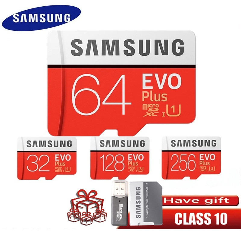 Thẻ nhớ SAMSUNG EVO PLUS 32GB 64GB 128GB 256GB 512GB 1TB 16GB 8GB Class10 Thẻ TF micro SDXC cho máy 