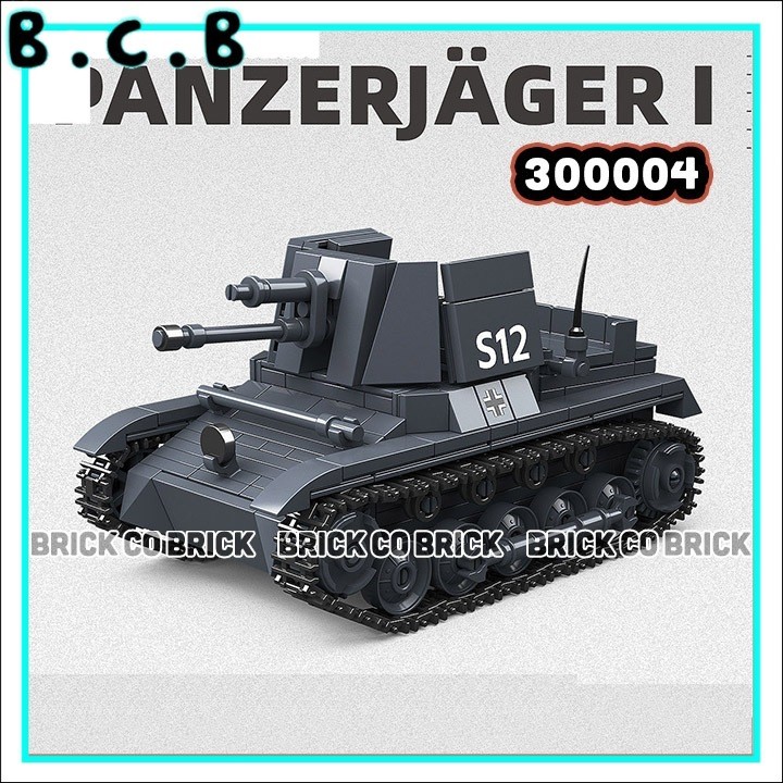 Xe tank PanzerJager 1 Mô hình Tank Thế Chiến Hạng Nhẹ Mô hình Xe tank PanzerJager 1 Quân đội 300004