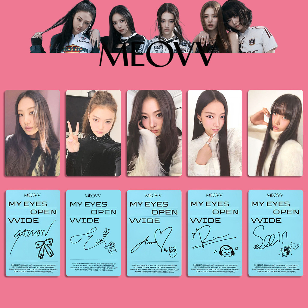 4-5 Chiếc MEOVV MY EYES OPEN VVIDE Mini Album Photocards DROP TOP 3.0 KTOWN4U show champion SHOWCASE